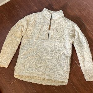 Fluffy quarter zip jacket